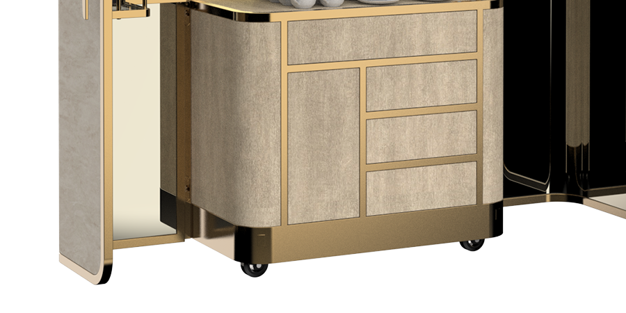 Built-in heavy duty mute wheels