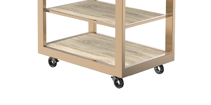 Built-in heavy duty mute wheels