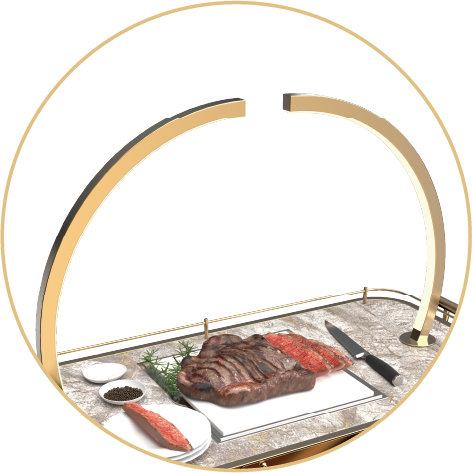 Unique arched heating lamp design