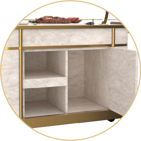 Hidden cutlery storage space